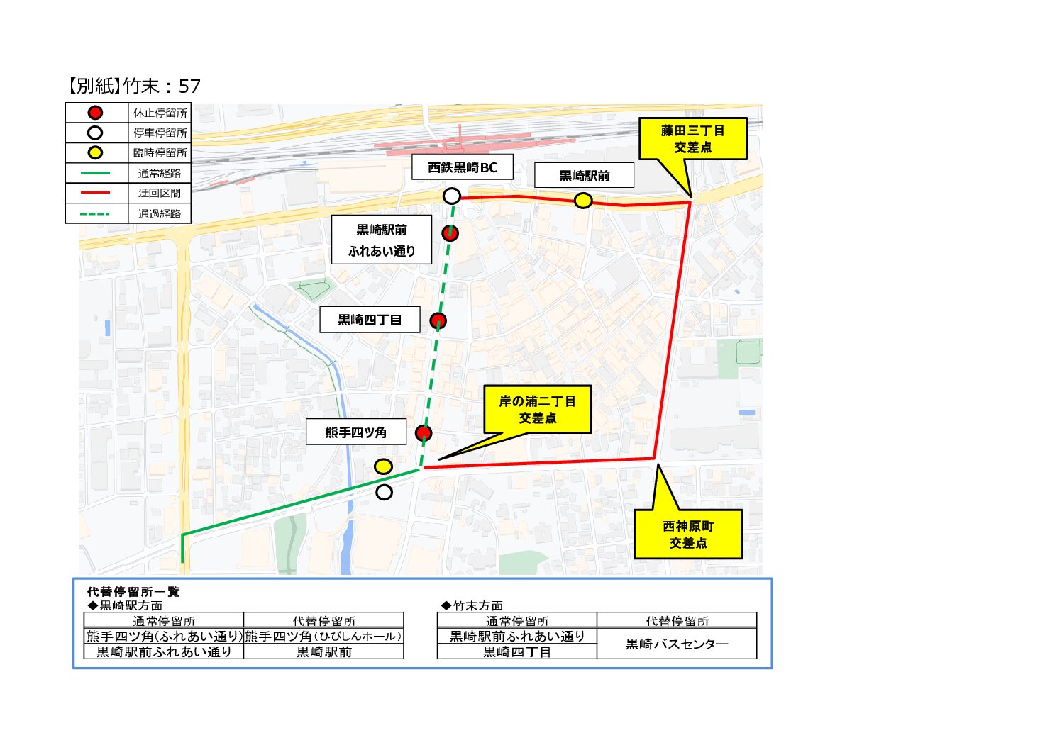 HP用：迂回経路・代替停留所（57）